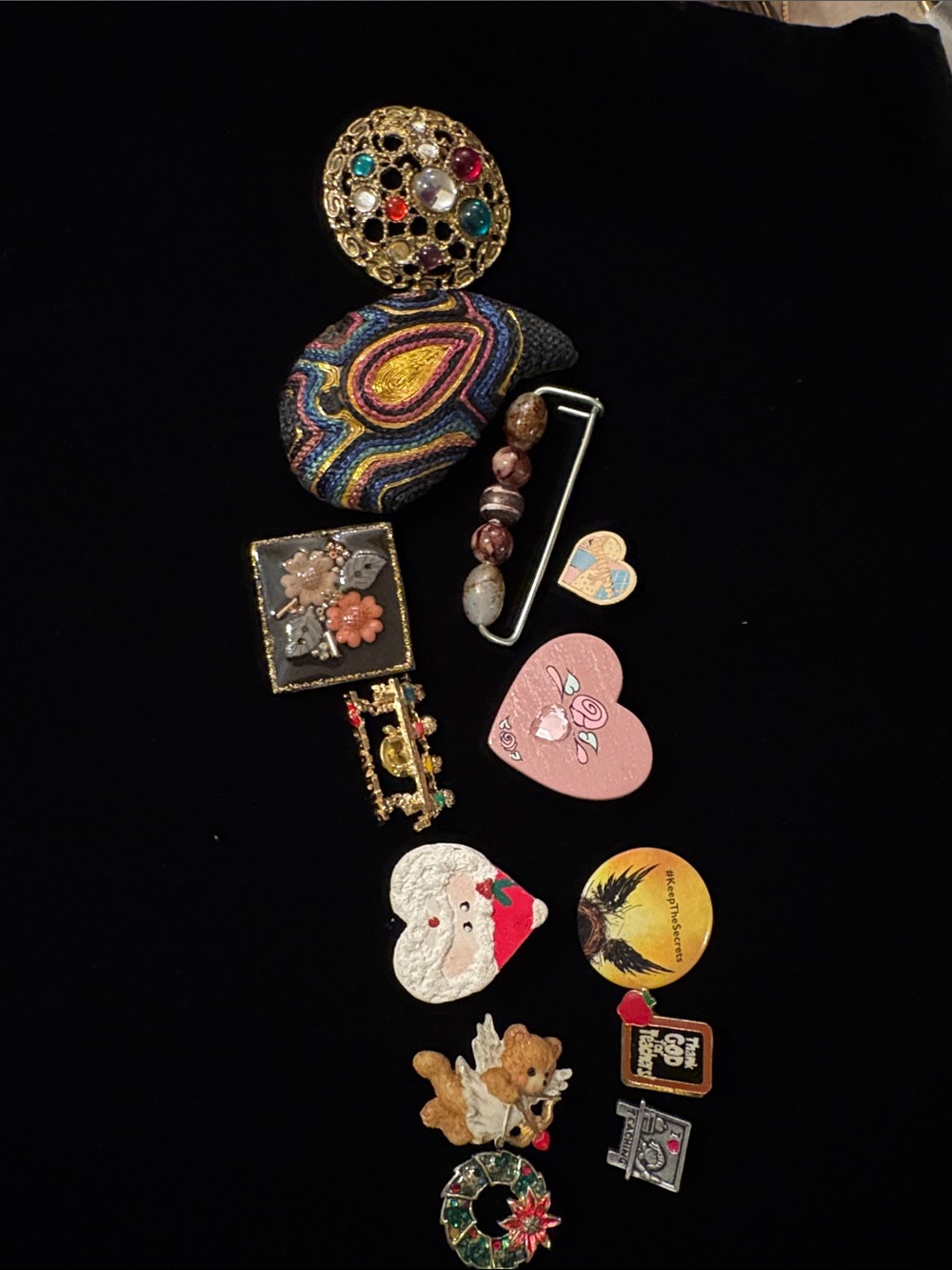 Multicolor Embroidered Paisley Brooch Pin - Women Jewelry 13